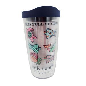 Simply Southern Collection Tervis Tumbler 16 Oz Turtle Crab Whale Bows USA